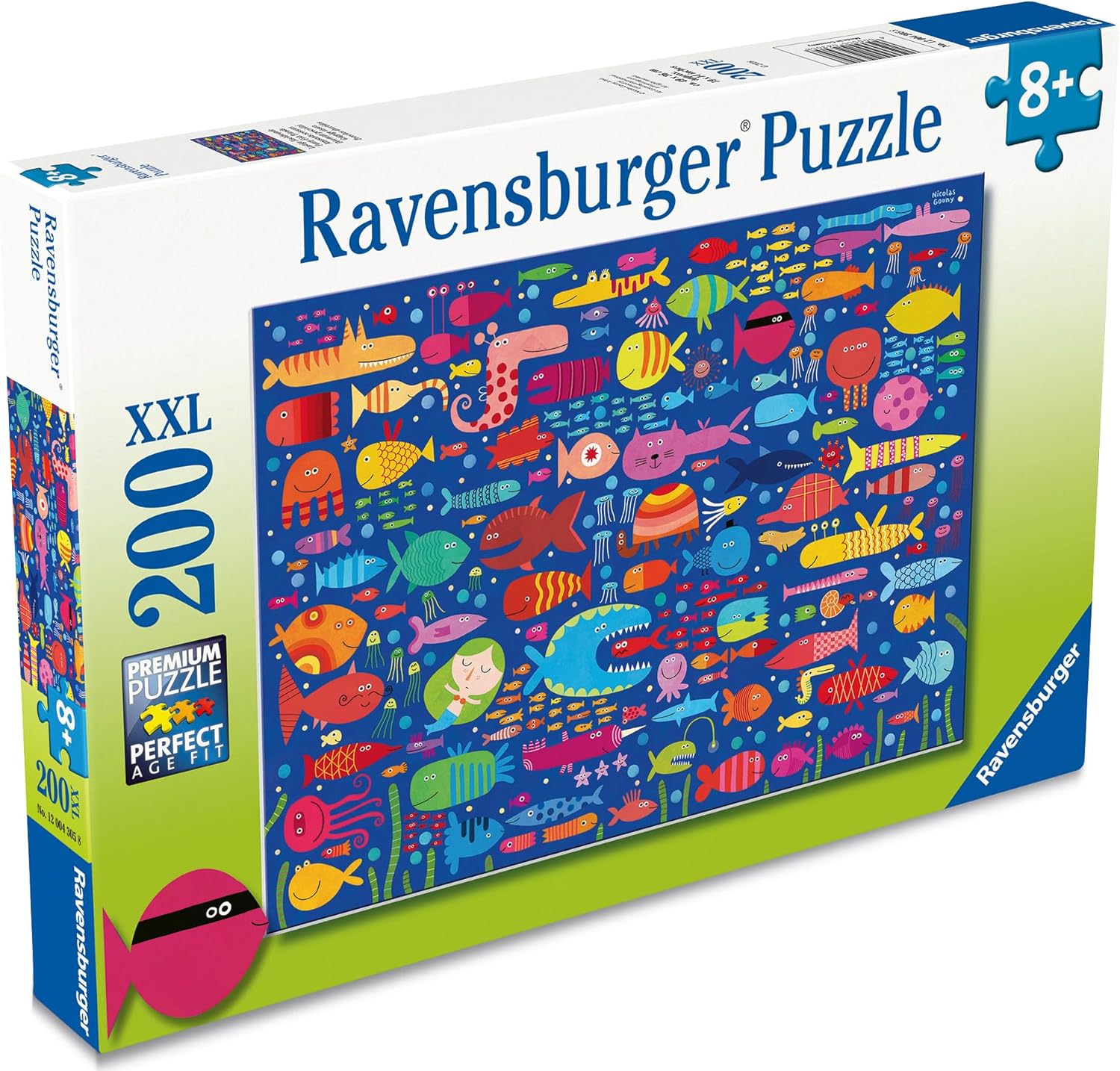 Ravensburger Funny Fish Friends Puzzle XXL 200 pièces pour enfants de 8 ans et plus