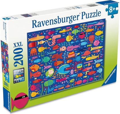 Ravensburger Funny Fish Friends Puzzle XXL 200 pièces pour enfants de 8 ans et plus