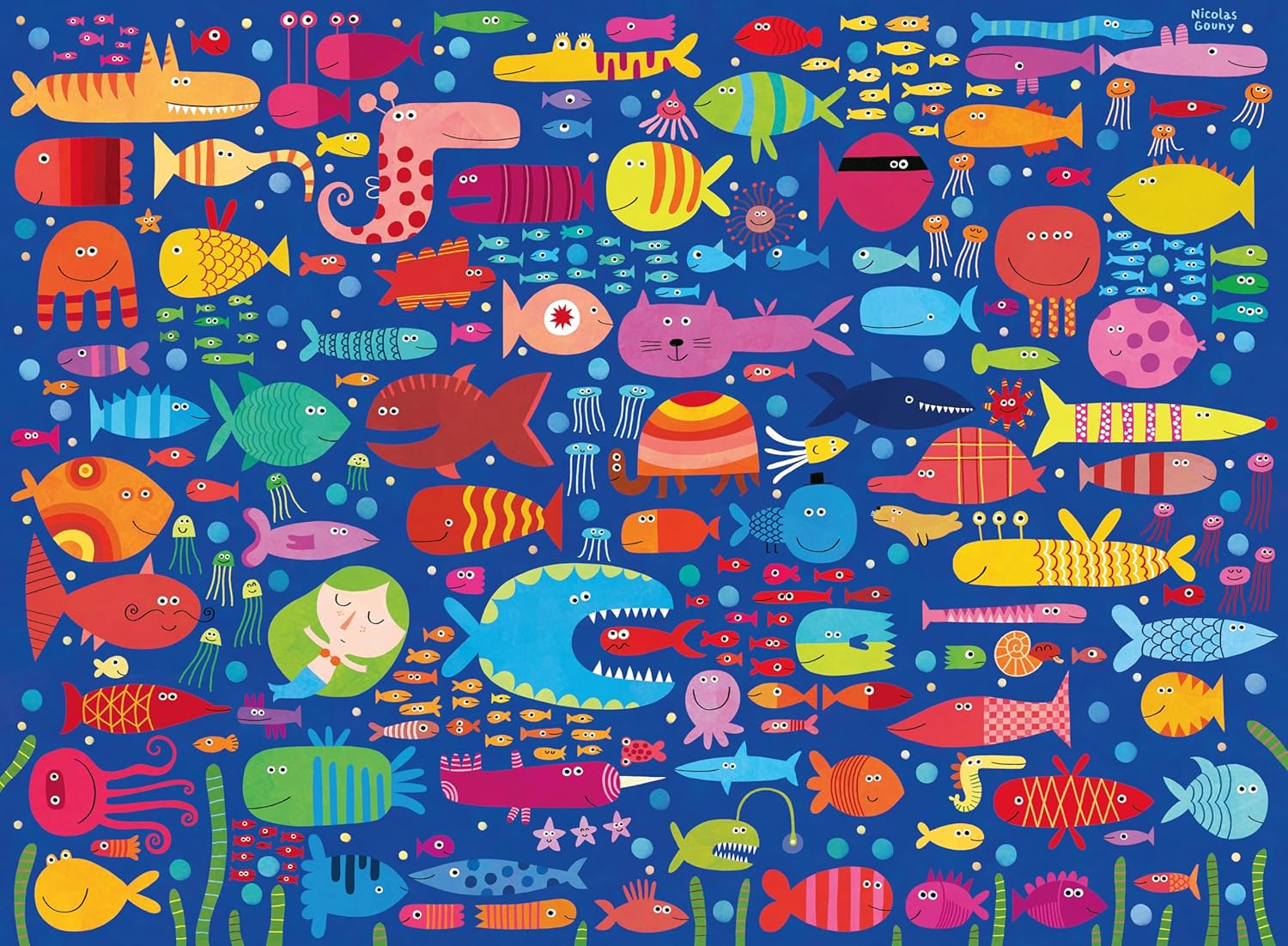 Ravensburger Funny Fish Friends Puzzle XXL 200 pièces pour enfants de 8 ans et plus