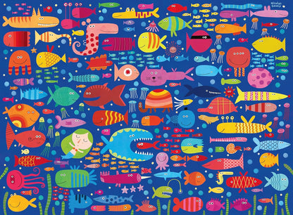 Ravensburger Funny Fish Friends Puzzle XXL 200 pièces pour enfants de 8 ans et plus