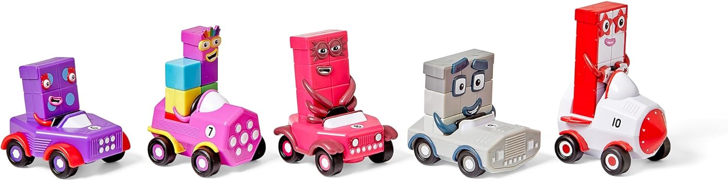 Learning Resources Numberblocks Mini Vehicles Six to Ten, Counting Toy for Toddlers, Learning Toys for Kids 3-5, Travel Game for Toddlers, Gifts for Kids, Ages 3+