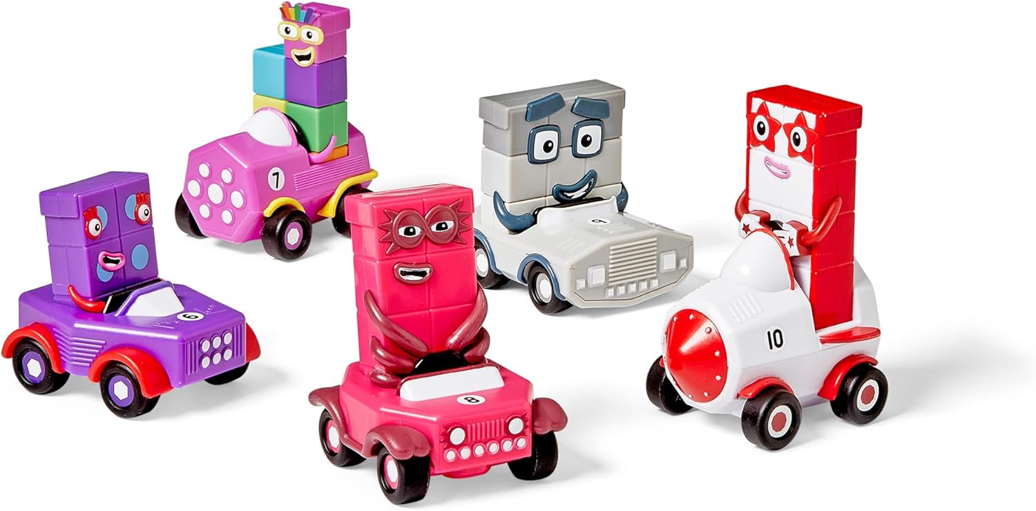 Learning Resources Numberblocks Mini Vehicles Six to Ten, Counting Toy for Toddlers, Learning Toys for Kids 3-5, Travel Game for Toddlers, Gifts for Kids, Ages 3+