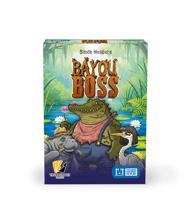 R & R Games Bayou Boss Card Game, Ages 8+, 2-8 Players, Trick-Taking Strategy Game, 102 Playing Cards, 16 Character Cards, 1 Dealer Card, 8 Reference Aids