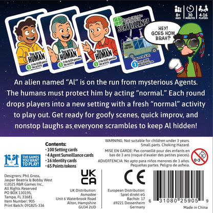 R&R Games Normal Human Card Game, Social Deduction Party Game for 4-16 Players, Ages 8+, 30 Minute Play Time