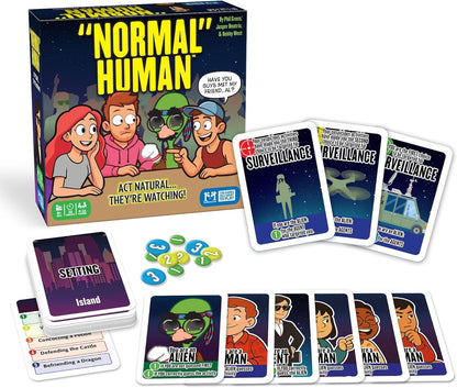 R&R Games Normal Human Card Game, Social Deduction Party Game for 4-16 Players, Ages 8+, 30 Minute Play Time