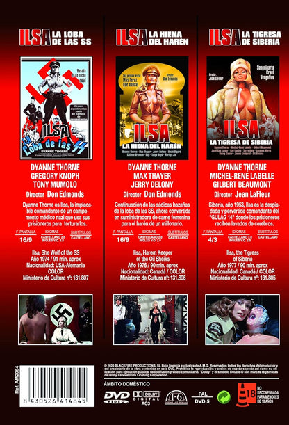 Ilsa Trilogy ( Ilsa She Wolf of the SS / Ilsa Tigress of Siberia / Ilsa Harem Keeper of the Oil Sheiks )