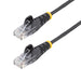 StarTech.com 25cm Black Slim CAT6 Ethernet Cable, Snagless RJ45, LSZH, 28AWG Pure Bare Copper, Slim Network Patch Cable/Cord