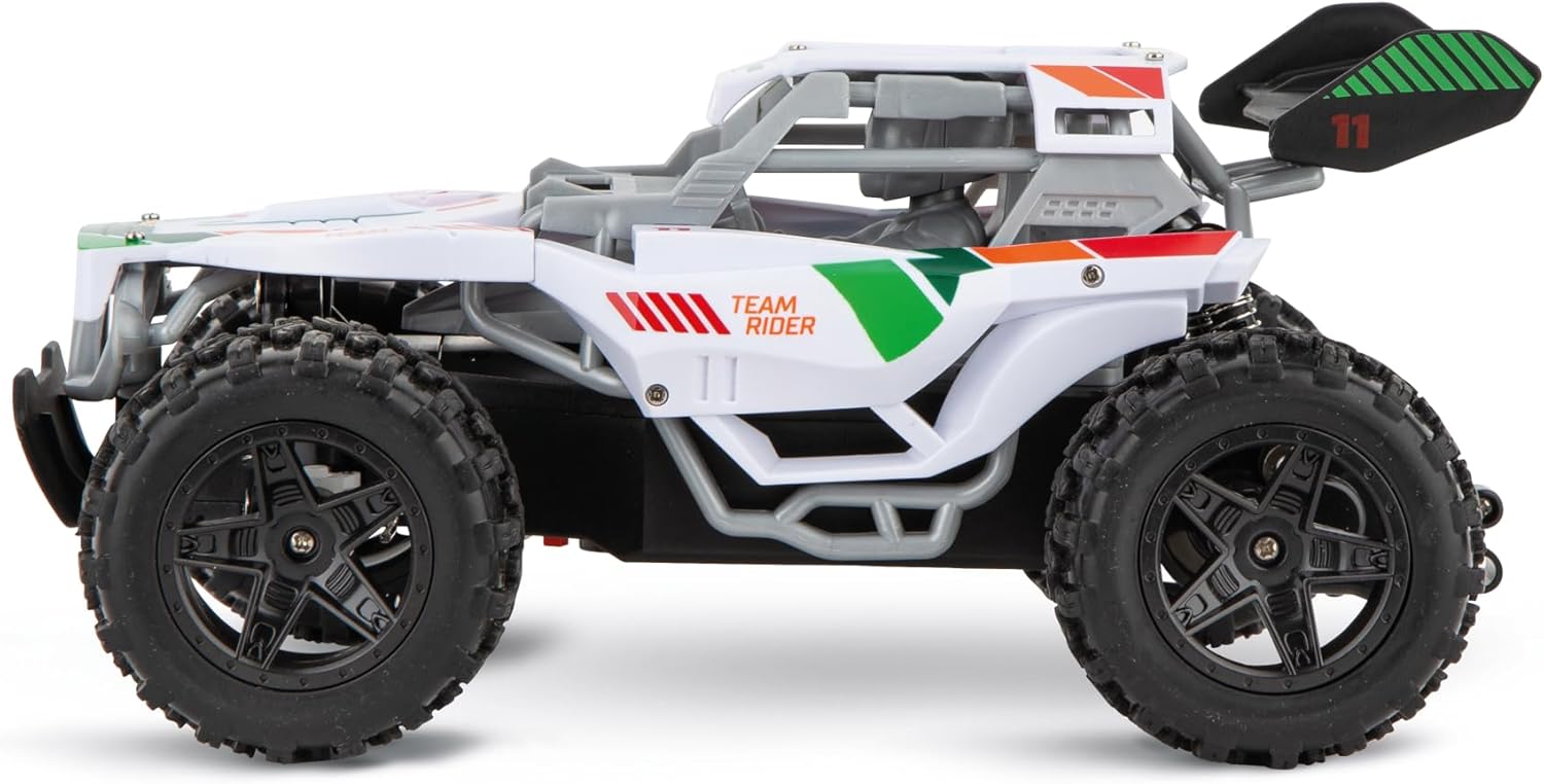 Carrera RC Team Rider 370200003 RC-buggy met volledige rij- en stuurfunctie, 2,4 GHz, volledig geveerd, luchtbanden, plezier voor buiten, avontuur in de tuin of in het park