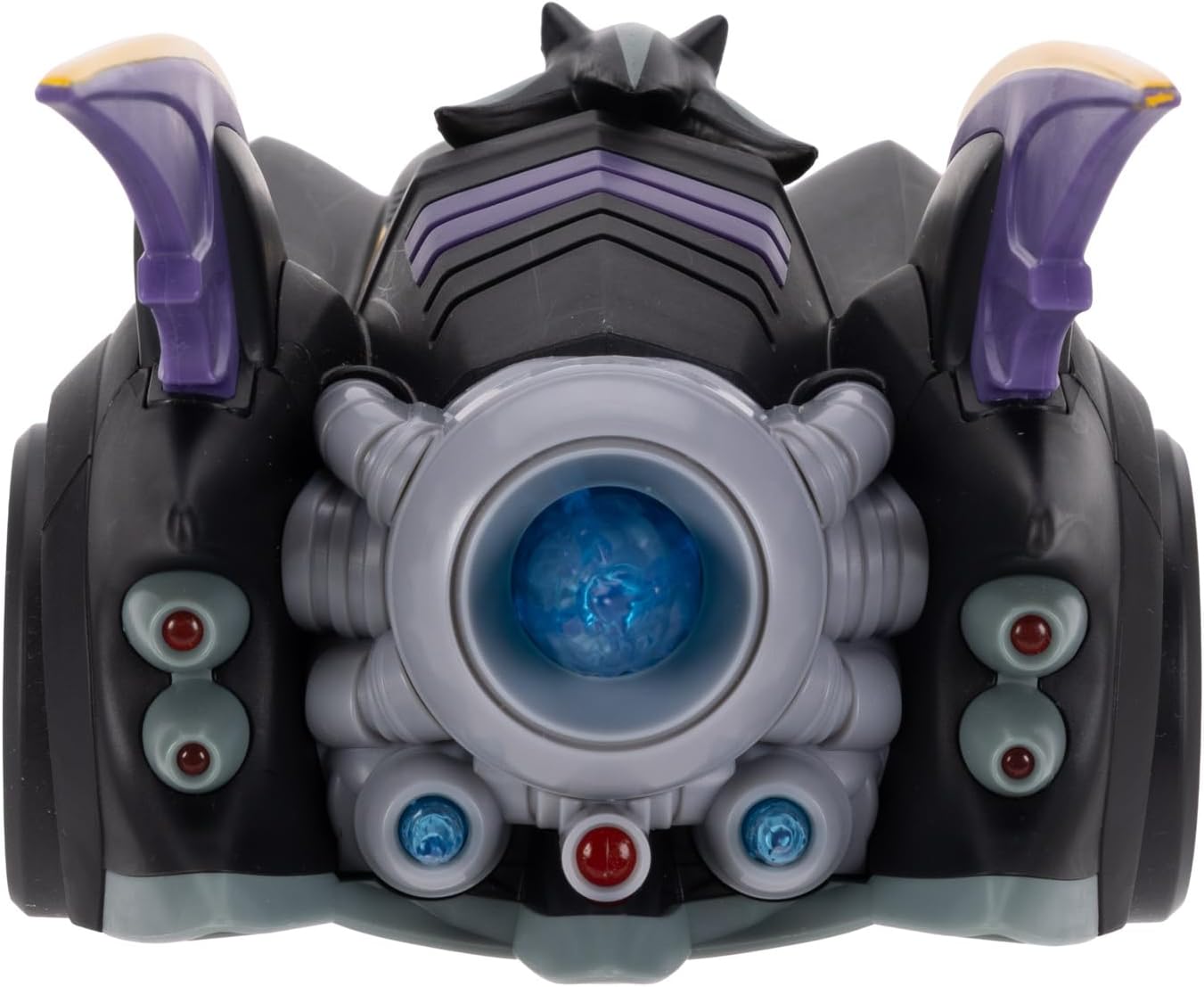 DC X Sonic Shadow als Batman met functionerende Batmobil 6,35 cm. Officieel gelicentieerd product van Jakks Pacific, interactief voertuig met werpbare bal en roterende turbine