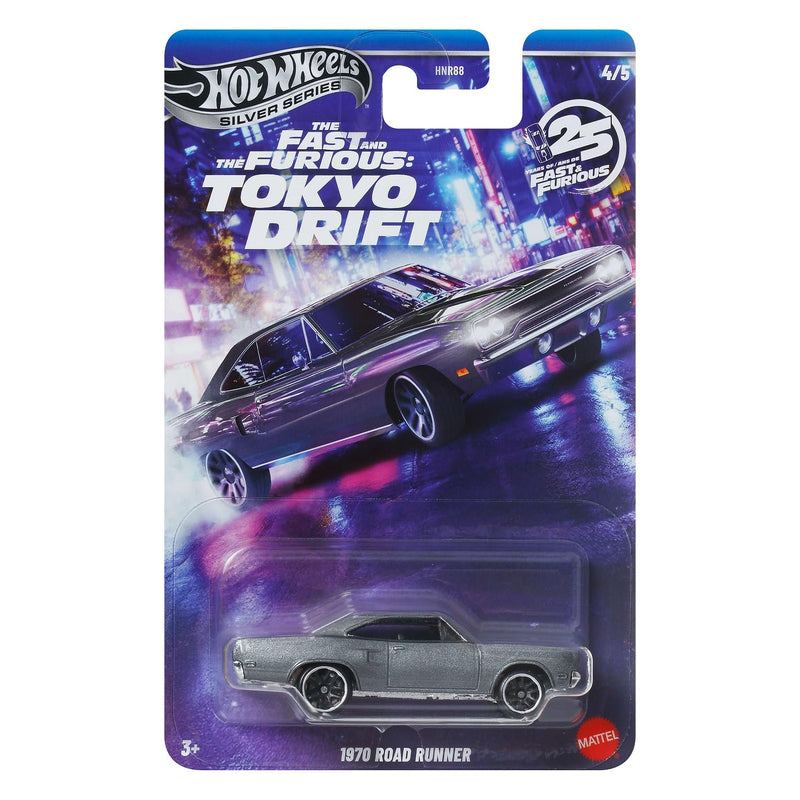 Hot Wheels Fast and Furious Tokyo Drift Auto 1970 Road Runner - model Die Cast schaal 1:64 - lengte 7 cm - JKX08