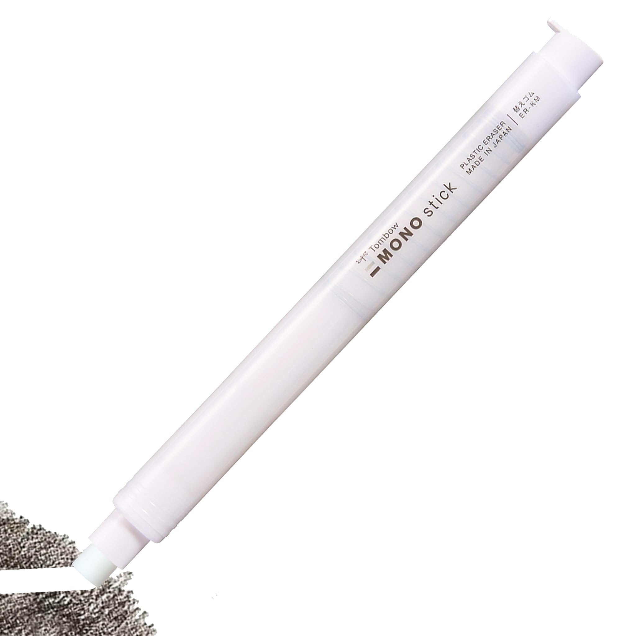 Tombow Mono Stick Eraser Pen, White, Precision Eraser with 6.7 mm Tip, Refillable, Pressure Mechanism, Phthalate-Free