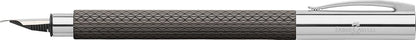 Faber-Castell Ambition OpArt 147052 Fountain Pen Black Sand Nib Width EF Includes Gift Packaging