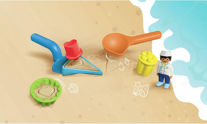 Playmobil Junior Sand Bakery – Toddler Sand Play Set with Moulds & Scoop, Outdoor Sensory Play, Beach & Garden Toy for Kids Ages 2+