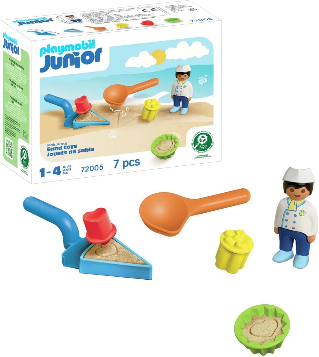 Playmobil Junior Sand Bakery – Toddler Sand Play Set with Moulds & Scoop, Outdoor Sensory Play, Beach & Garden Toy for Kids Ages 2+