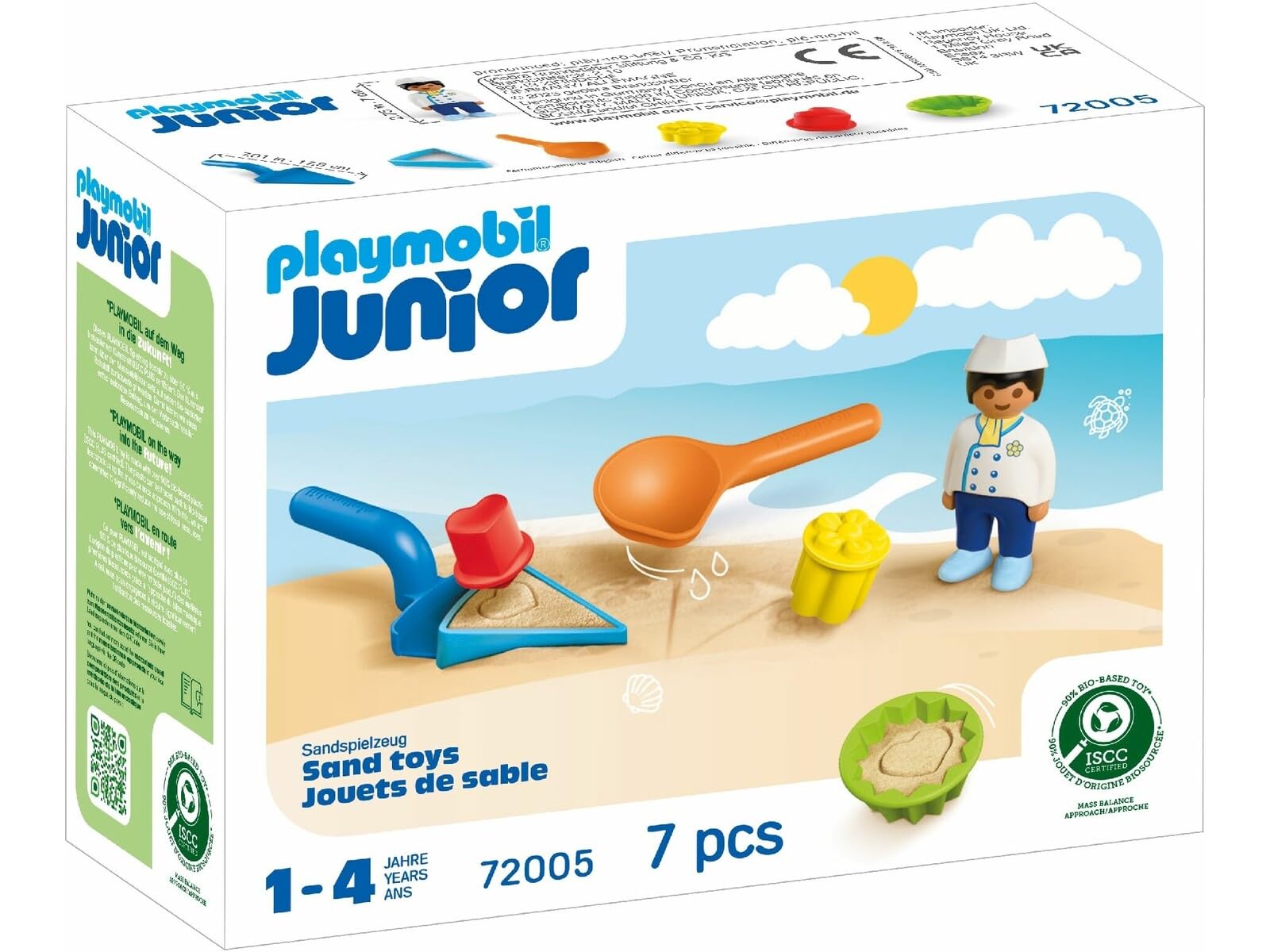 Playmobil Junior Sand Bakery – Toddler Sand Play Set with Moulds & Scoop, Outdoor Sensory Play, Beach & Garden Toy for Kids Ages 2+