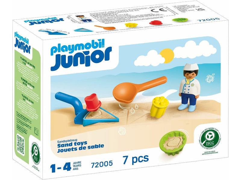 Playmobil Junior Sand Bakery – Toddler Sand Play Set with Moulds & Scoop, Outdoor Sensory Play, Beach & Garden Toy for Kids Ages 2+