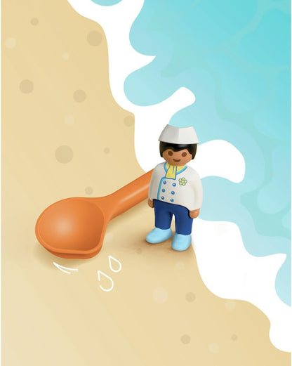 Playmobil Junior Sand Bakery – Toddler Sand Play Set with Moulds & Scoop, Outdoor Sensory Play, Beach & Garden Toy for Kids Ages 2+