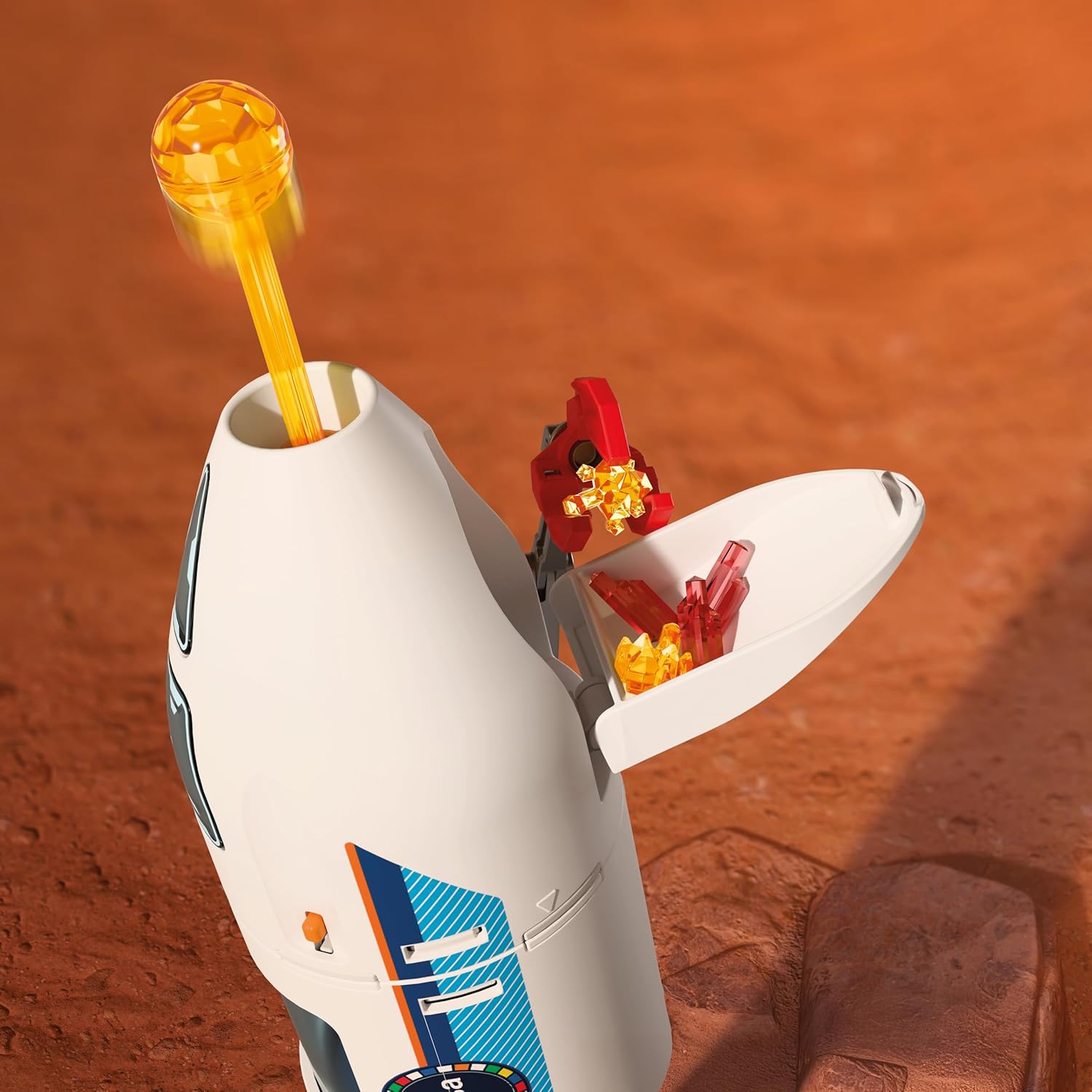 PLAYMOBIL Space ESA Mars Research Rocket | Modulaire raket met lanceerplatform en 2 astronauten | Hoogwaardige ruimtespeelgoedset | Voor kinderen vanaf 4 jaar | 72011
