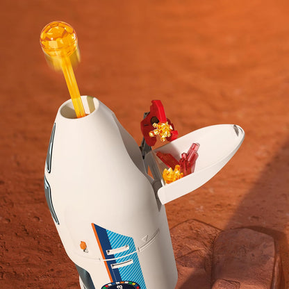 PLAYMOBIL Space ESA Mars Research Rocket | Modulaire raket met lanceerplatform en 2 astronauten | Hoogwaardige ruimtespeelgoedset | Voor kinderen vanaf 4 jaar | 72011