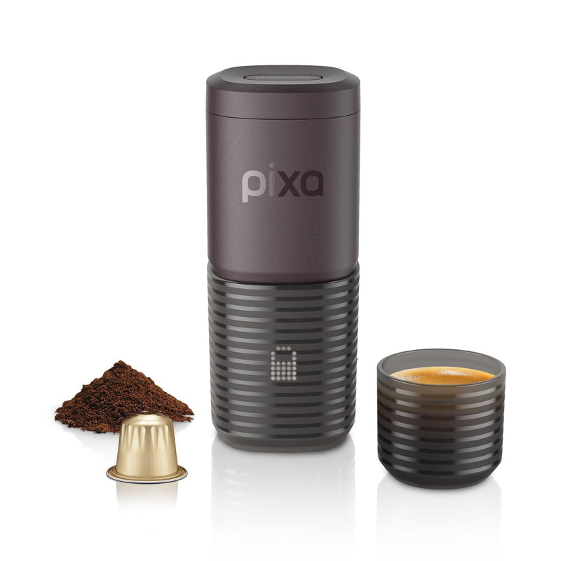 WACACO Elektrisch en draagbaar, met 4 koffiesoorten en snel opwarmen, 3 * 3000 mAh batterij tot 5 kopjes, espressomachine van 20 bar voor gemalen koffie & NS-capsules, touchscreen