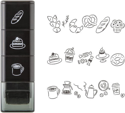 Midori Stamp Roller Cafe Pattern 35626006