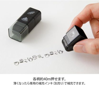 Midori Stamp Roller Cafe Pattern 35626006