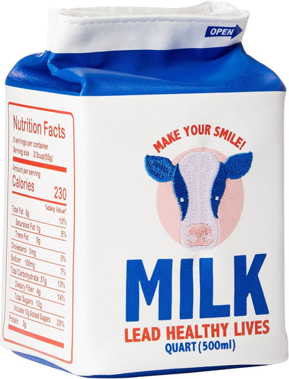 丸眞 ポーチ 【ヤップ/yup!】 筆箱 ペンケース ペンポーチ, milk, H15×W8.5×D8.5cm, Unique