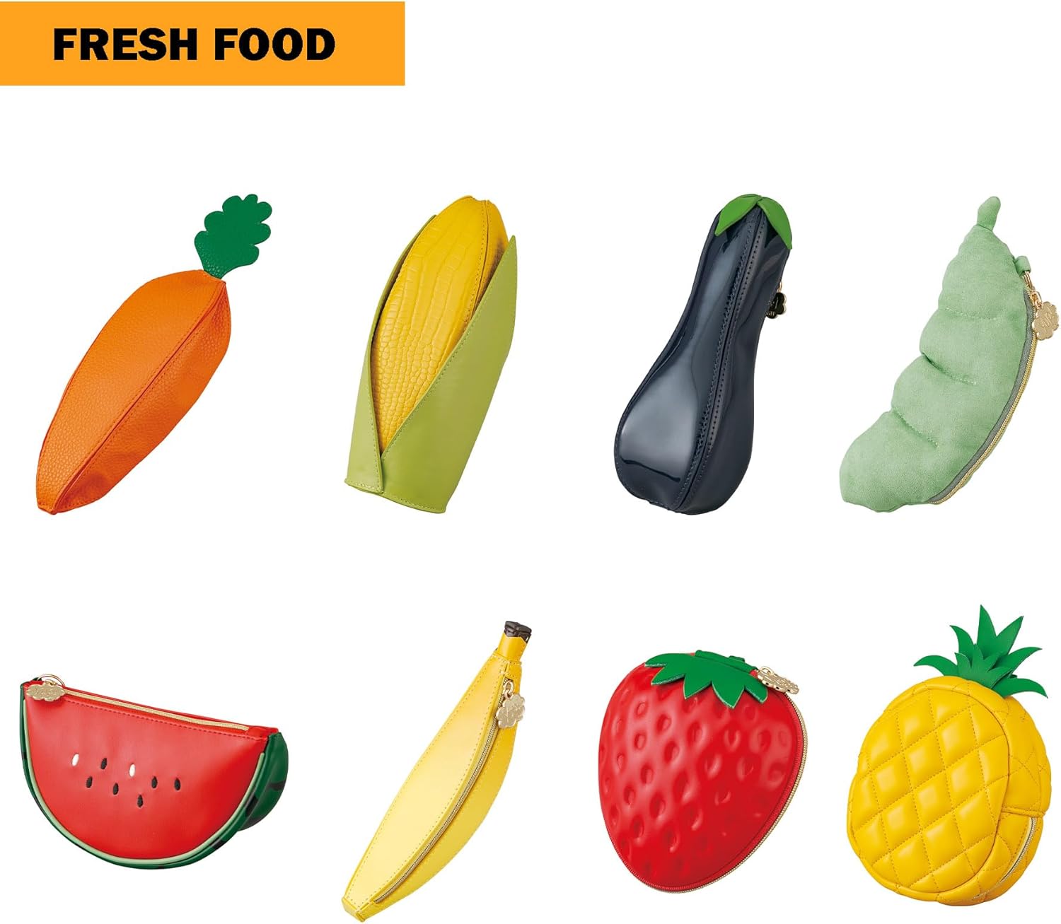 Marushin 0585016900 Fresh Strawberry Pouch, Food, Funny, Variety, Present, Gift, Birthday Goods, Miscellaneous Goods, Accessory Case