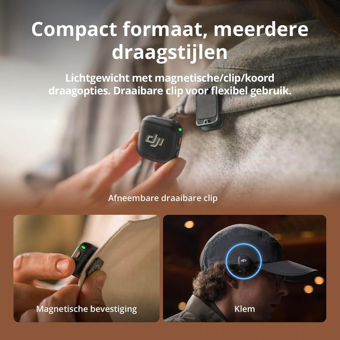 Dji - Mic 3 Wireless Microphone System (1 Tx + 1 Rx) – Compact & Professional