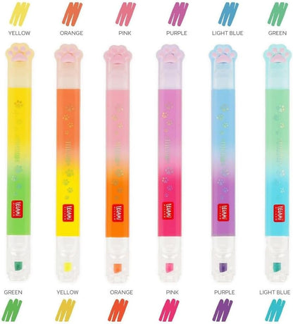Legami - Meow Set of 6 Double Tip Highlighters