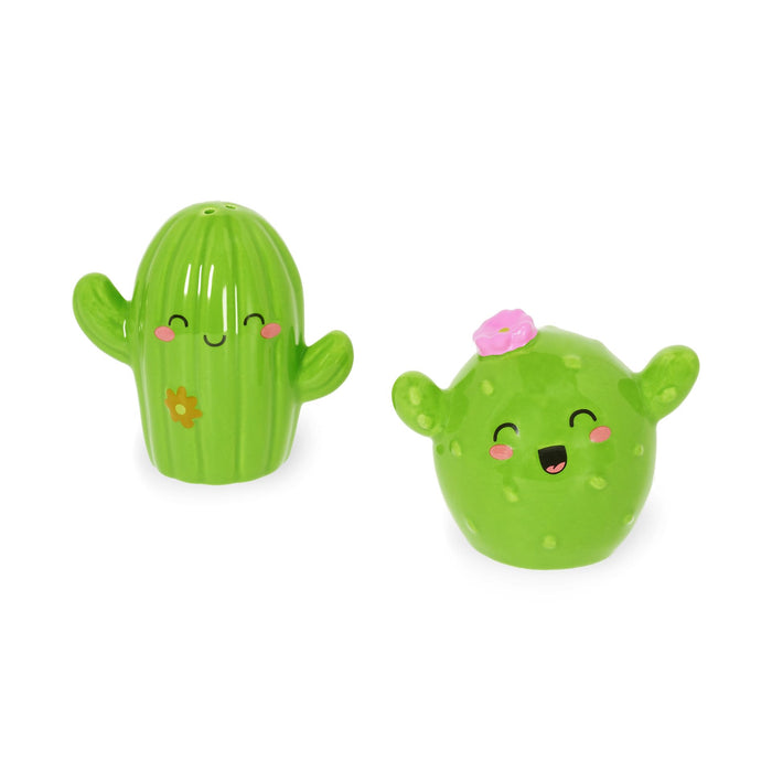 Legami - Ceranica Salt and Pepper Set, Cactus Theme, Hand-Decorated Ceramic