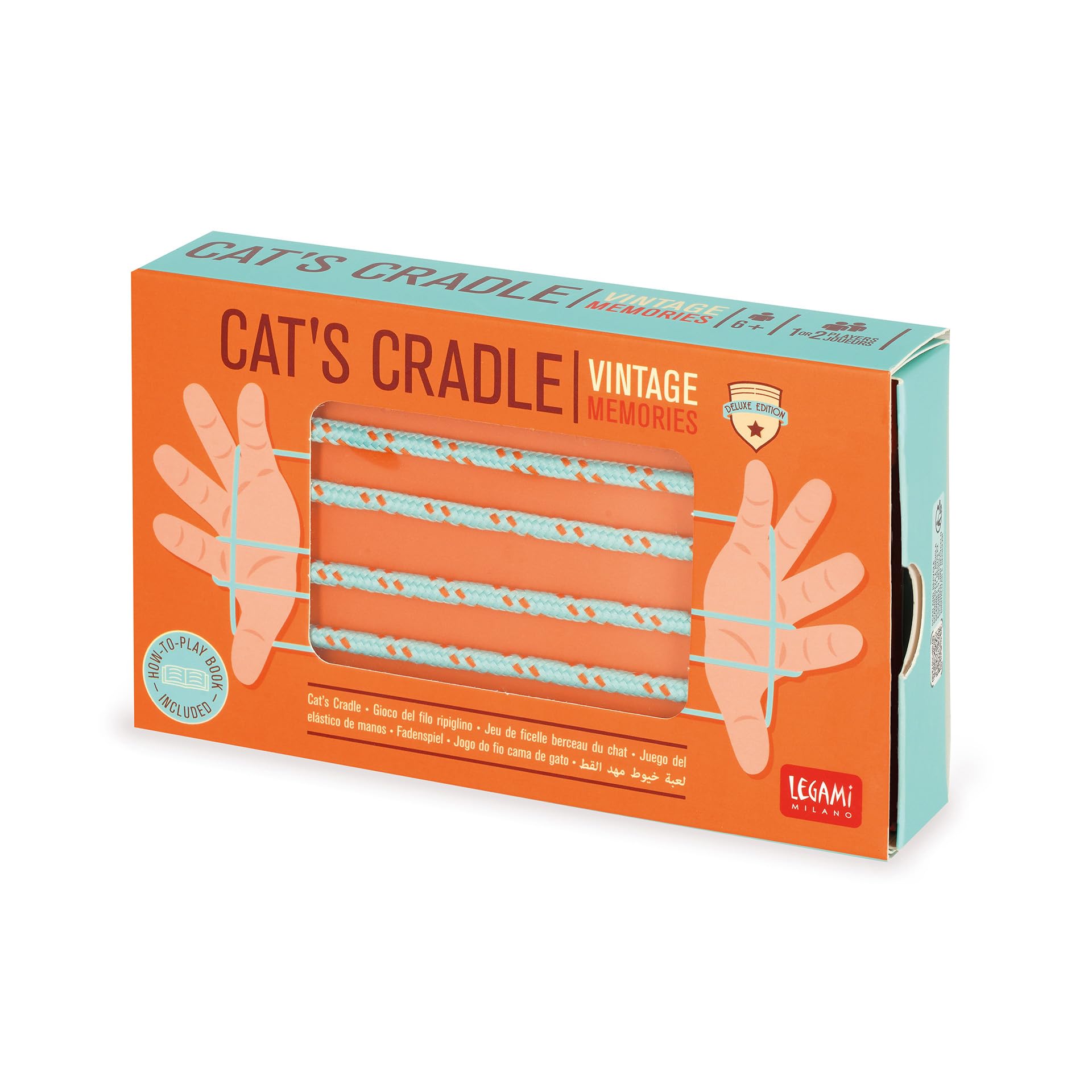 LEGAMI - Cat's Cradle Game Finger Twist for Kids and Adults Suitable for All Ages Fun Booklet with Pictures and Instructions Included