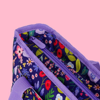 LEGAMI LLBAG0006 Insulated, Flowers Design, Thermal Lunch Bag, Thermoplastic Polyurethane
