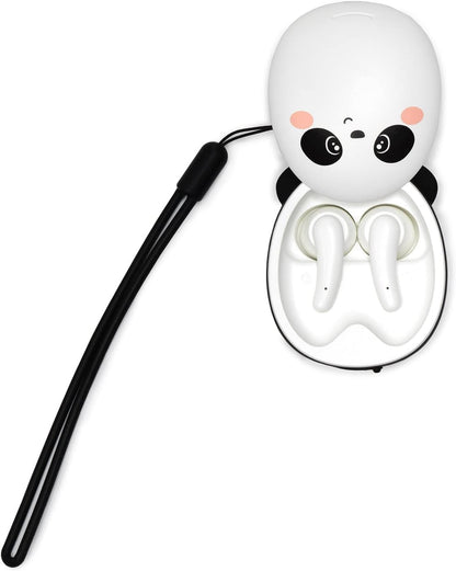 Legami - Bluetooth Headphones, Panda Theme, Wireless Headphones, Automatic Connection iOS and Android, Dual Microphone Built-in, Touch Sensor, Charging Cable Included