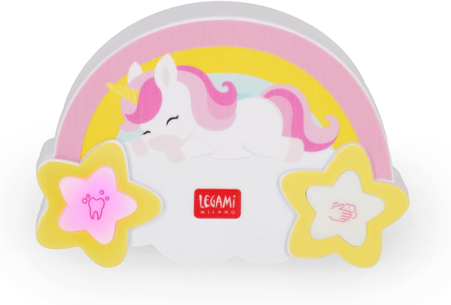 Legami - 2 in 1 Hand and Teeth Timer - Hands and Teeth Timer - Unicorn Theme, 2 Minutes for Teeth Brushing and 20 Seconds for Hand Wash