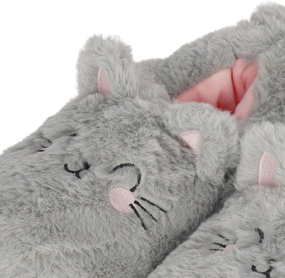 Legami - Slippers - Kitty Medium - Cosy Slippers, grey, 5/7 UK