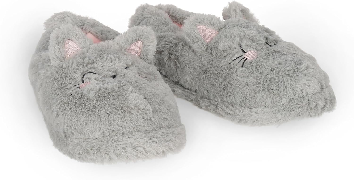 Legami - Slippers - Kitty Medium - Cosy Slippers, grey, 5/7 UK