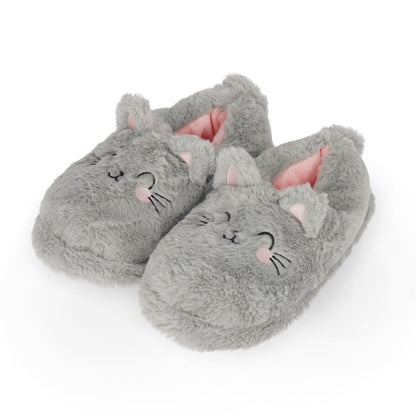 Legami - Slippers - Kitty Medium - Cosy Slippers, grey, 5/7 UK