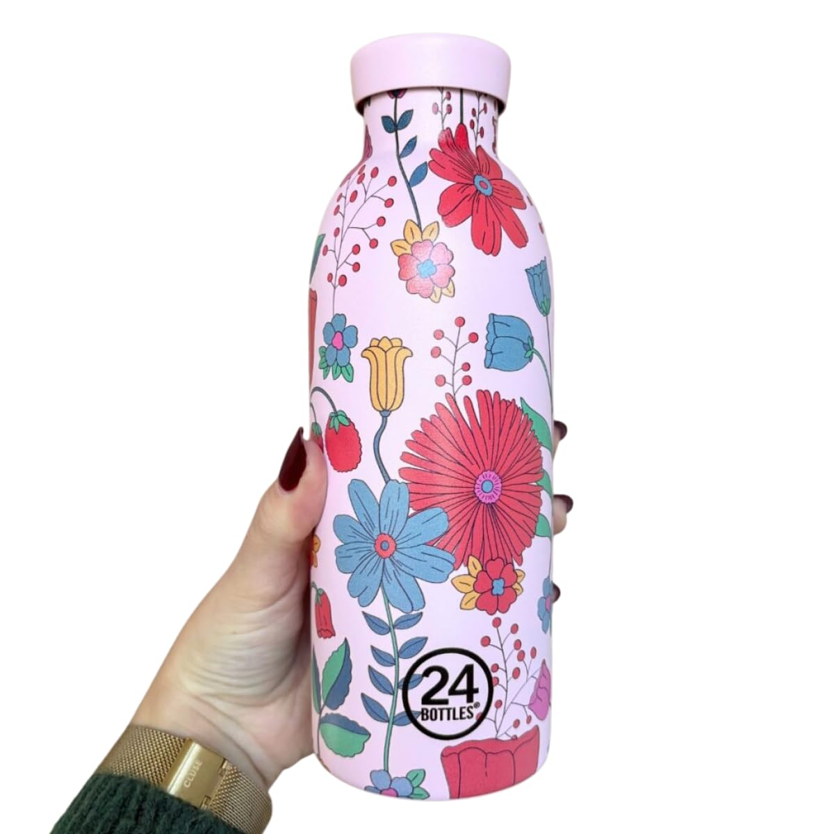 MES COURSES EN VRAC CLIMA insulated bottle 500ml – Bloom Bloom Pink | 24 Bottles