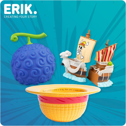 Grupo Erik Battery Lamp - One Piece Merch, Gum Gum Fruit - Devil Fruit | Night Light Kids, Night Lamp Bedside, Mood Lighting, Nightlight | One Piece Gifts, Cool Room Decor