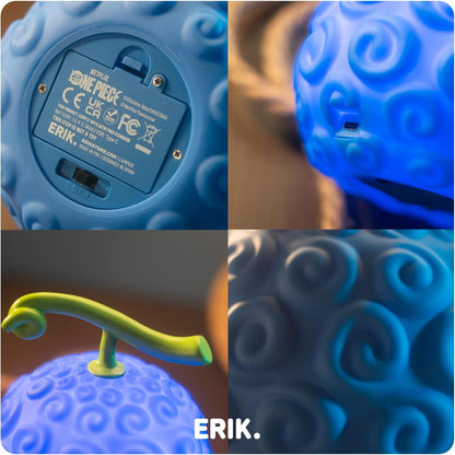 Grupo Erik Battery Lamp - One Piece Merch, Gum Gum Fruit - Devil Fruit | Night Light Kids, Night Lamp Bedside, Mood Lighting, Nightlight | One Piece Gifts, Cool Room Decor