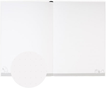 Grupo Erik A5 Notebook Hardback - Snoopy Stationery | Plush Cover, Bullet Journal Dotted Note Book, Dotted Notebook A5 Sketchbook | Snoopy Gifts For Dog Lovers