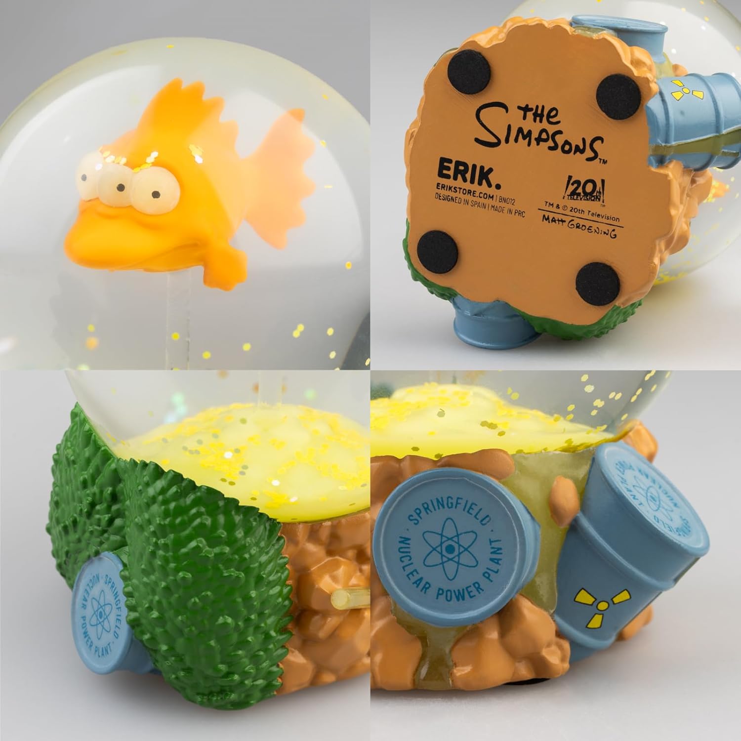Grupo Erik Snow Globe - The Simpsons Merch | Snow Globes For Adults & For Children | Funny Gifts For Christmas, Blinky The Simpsons Gifts Under 25 Pounds