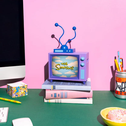 Grupo Erik Battery Lamp - The Simpsons Gifts | Desk Lamp Table, Mood Light, Gaming Light | The Simpsons Figures - TV with Bendable Antennas, Cool Room Decor