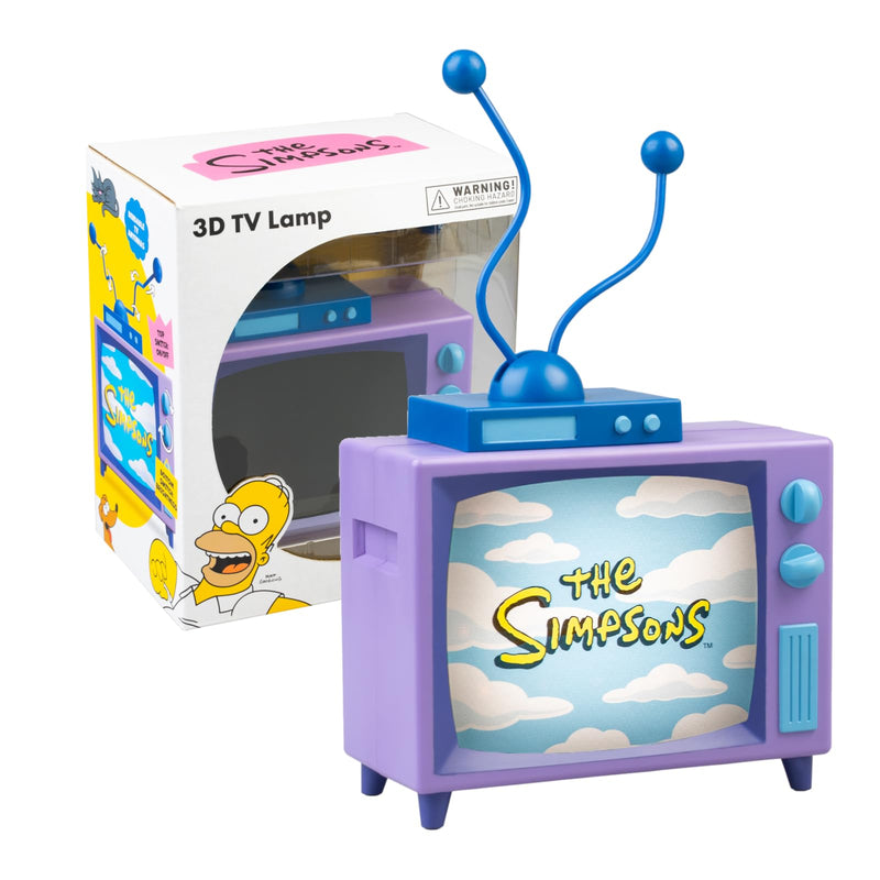 Grupo Erik Battery Lamp - The Simpsons Gifts | Desk Lamp Table, Mood Light, Gaming Light | The Simpsons Figures - TV with Bendable Antennas, Cool Room Decor