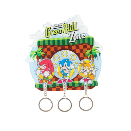 Grupo Erik Portachiavi Sonic da Parete con 3 Appendichiavi Casa | Porta Chiavi da Muro per Casa con Ancoraggi : Gadget Sonic Compleanno - Licenza Ufficiale (16x16 cm