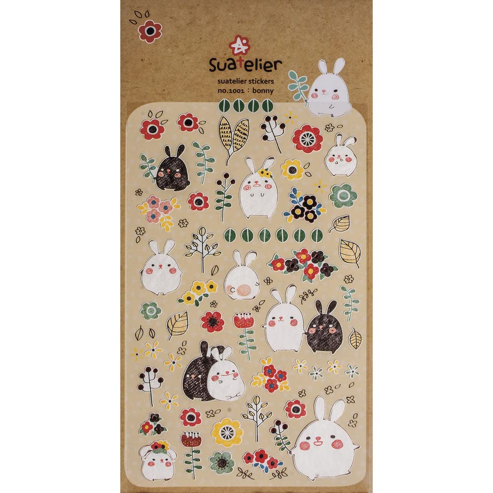 Rayher 59488000 Sticker Bonny, 15x9.2cm, Paper, Tab-Bag 1sheet