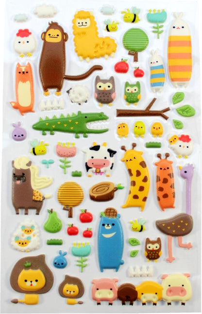 Animal Farm Soft Surface Stickers 44mm to 4.7cm