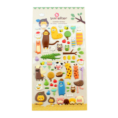 Animal Farm Soft Surface Stickers 44mm to 4.7cm
