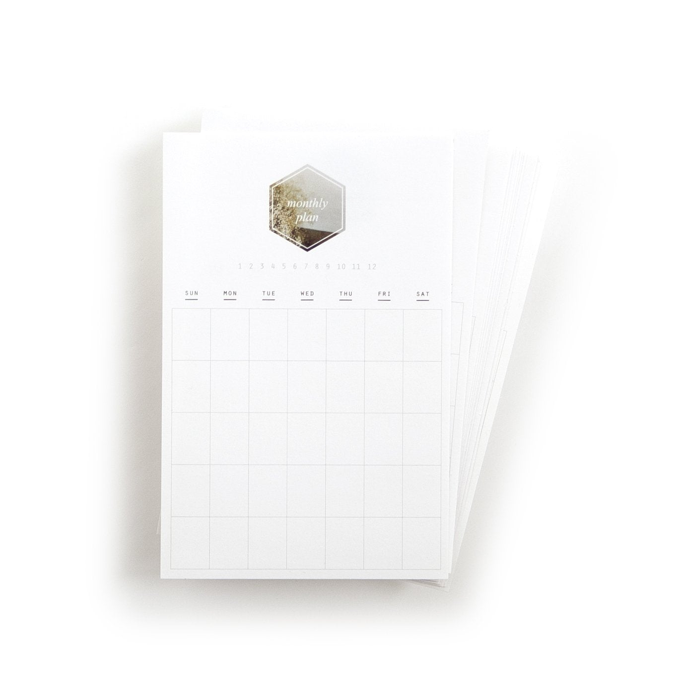 suatelier Monthly Plan Calendar Stickers 9x14cm 12sheets